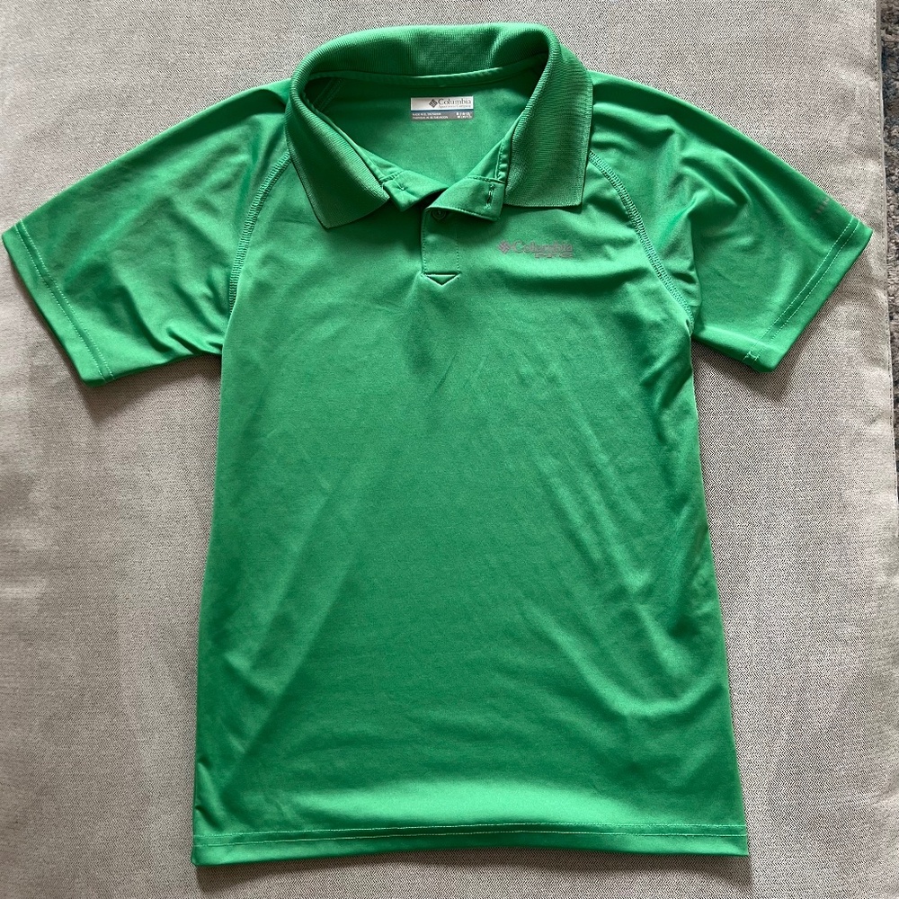 Columbia PFG green polo shirt size medium 10-12